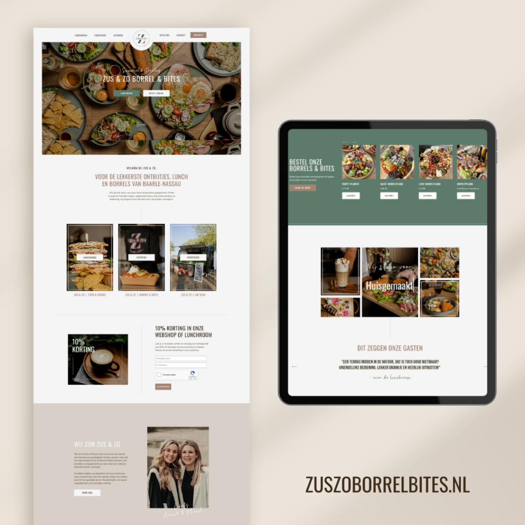 Zus en Zo borrel en bites - De Ruwe Diamant Webdesign